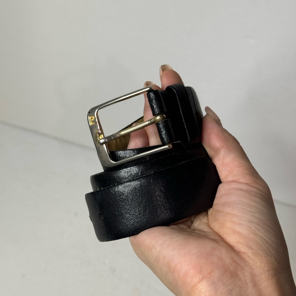 Vintage Pierre Cardin Black Leather Belt